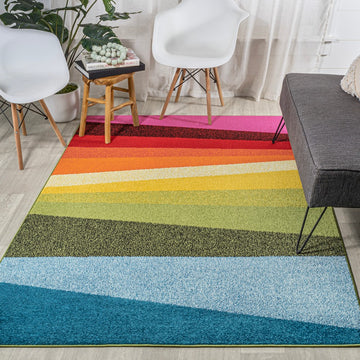 Prism Geometric Striped Area Rug